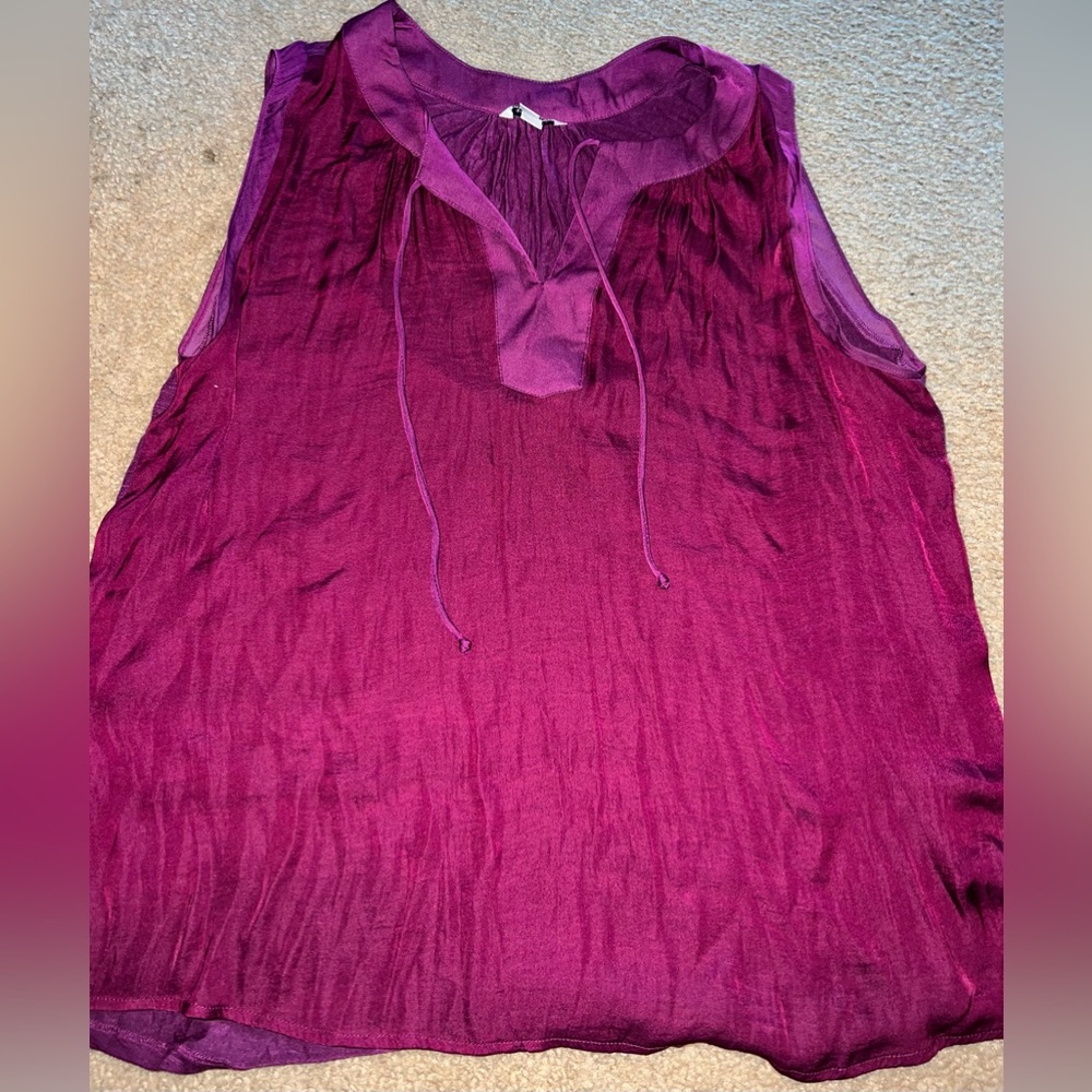 Sleeveless Purple Blouse